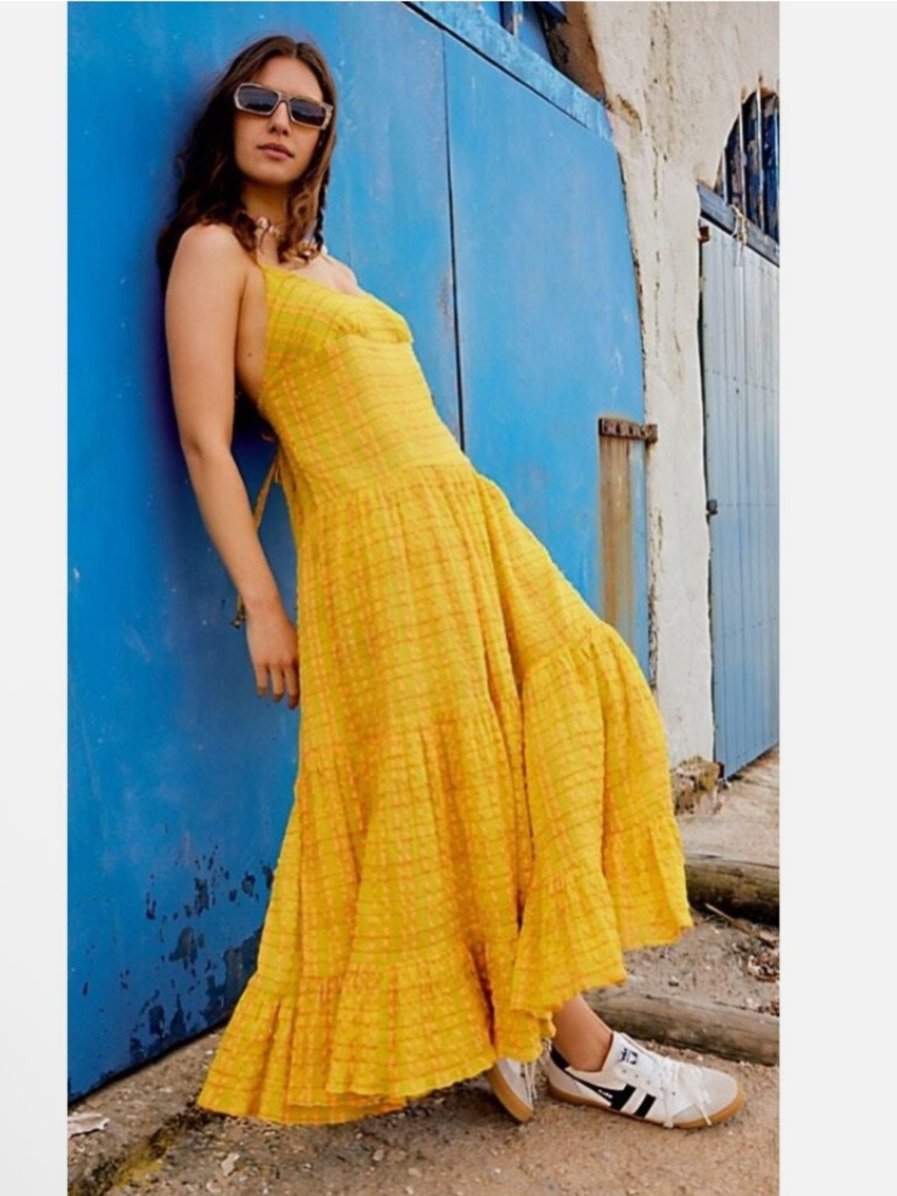 Free People Marigold Maxi Dress Turmeric Combo